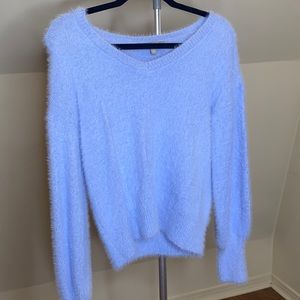 Blue Fuzzy Soft Sweater